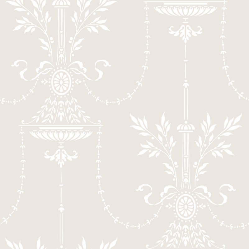 Dorset Floral Wallpaper Roll, Dove