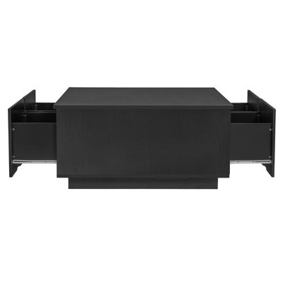 33.25" Square Coffee Table With 4 Drawers