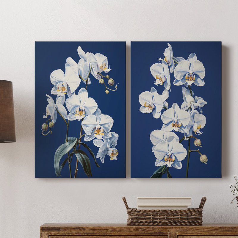 FLORAL Series CLXVI - Toile tendue avec châssis de qualité supérieure - Prêt à accrocher