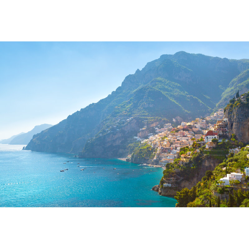 «Positano Village» par Aleh Varishcha - photographie sur toile tendue, H 8 po x l 12 po