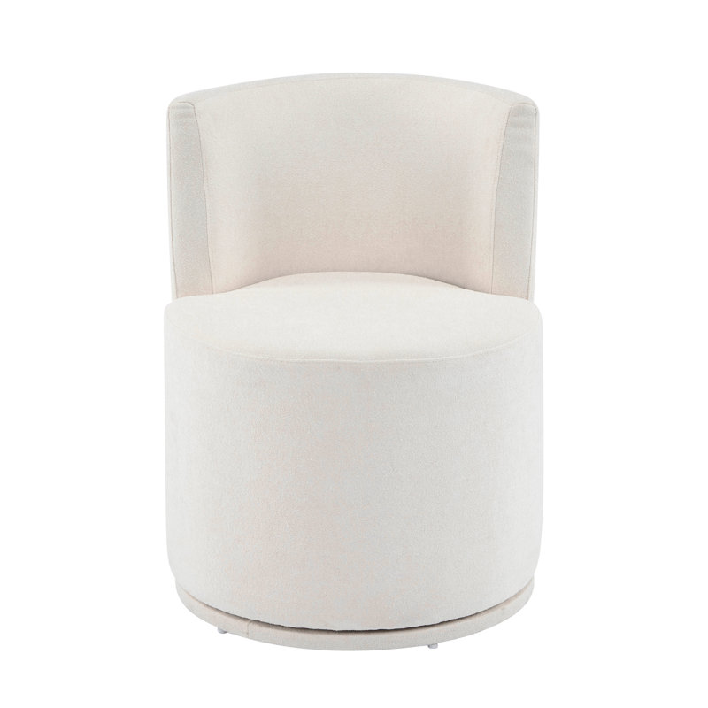 Ayla Modern Swivel Upholstered Side Chairs With Curved Back And 360° Base