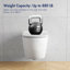 Hampton 0.8/1.6 GPF Elongated Wall Hung Toilet and In-Wall Mounting Frame with Gravity flush and Soft Close Seat-1138112998
