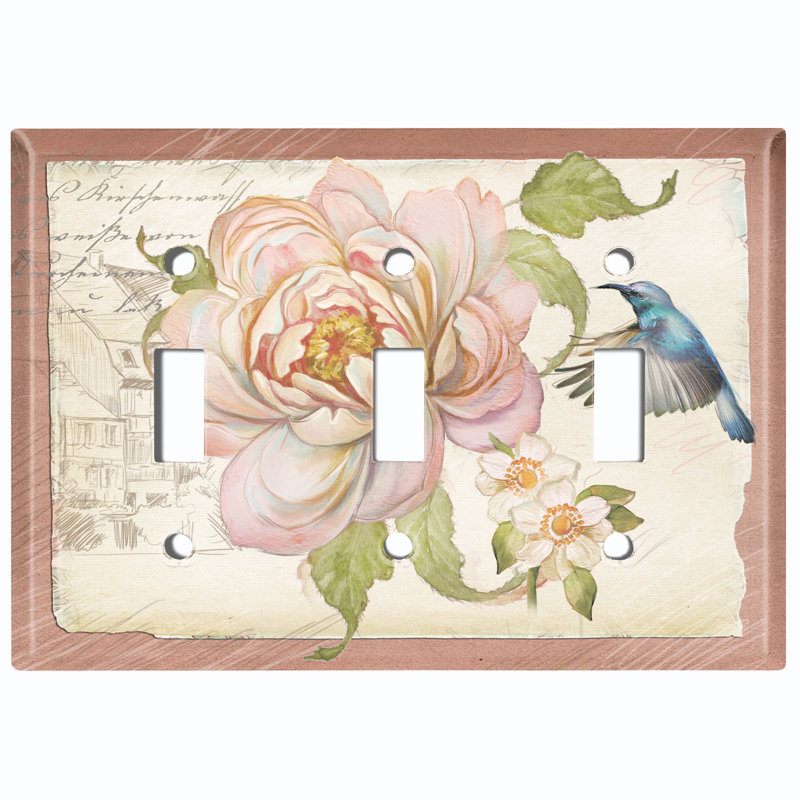 Plaque murale d'interrupteur à bascule Flower
