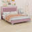 Upholstered Bed Frame With LED Lights-1433047446