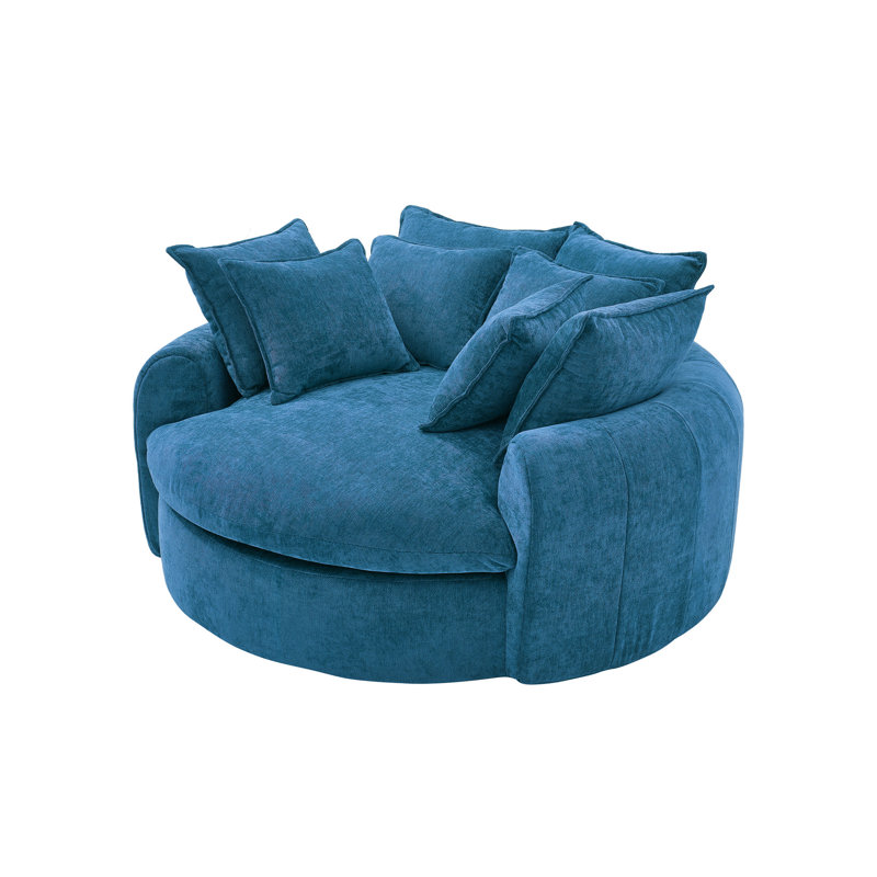 Chaise longue rembourrée, Bleu