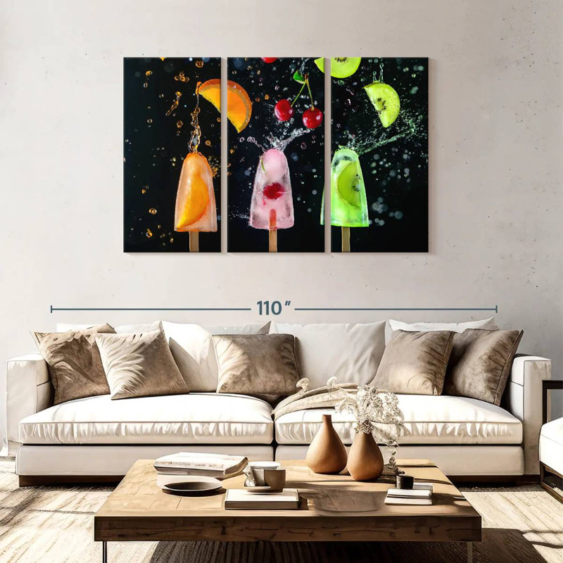 Yarlin Sweet Fruit Popsicles, 48" H x 74" W