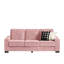 Canapé moderne 83 pouces en tissu Snowfleece 3 places dans une boîte, canapé avec porte-gobelets intégrés pour le salon, la chambre et le bureau-1005837706