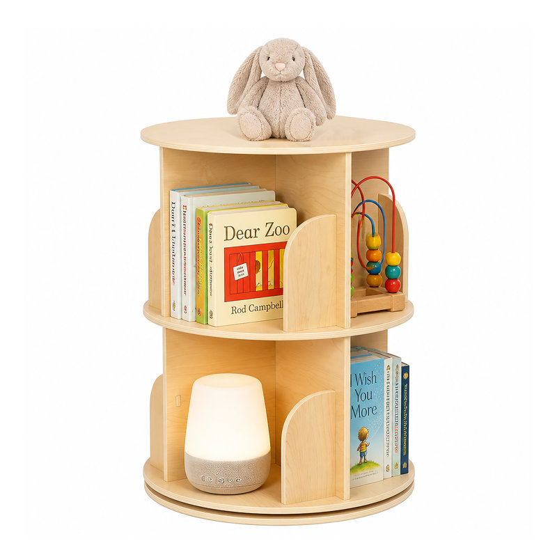Bibliothèque rotative H25,8 "x l 19,7" à 2 niveaux