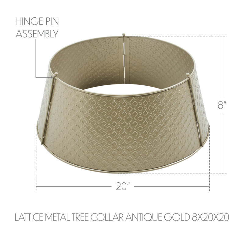 Collier treillis en métal 8 x 20 x 20, Doré