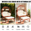 Chaises longues spacieuses pour le patio, fauteuil œuf boho en acier rotin pour terrasse