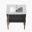 Ensemble de meuble-lavabo mural 30 po avec lavabo, armoire autoportante et murale en chêne brossé 30 po pour salle de bain moderne