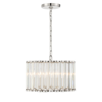 Charlii Langdon For Mercer41 Elliot 4 Light Polished Nickel Pendant