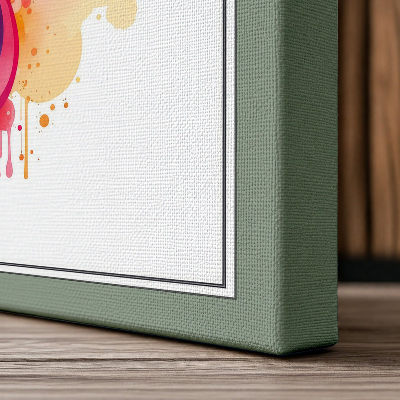 Rainbow Unicorn Dreams Eclectic - Wrapped Canvas, 18x12 - 45.7 x 30.5 cm, Sage Border