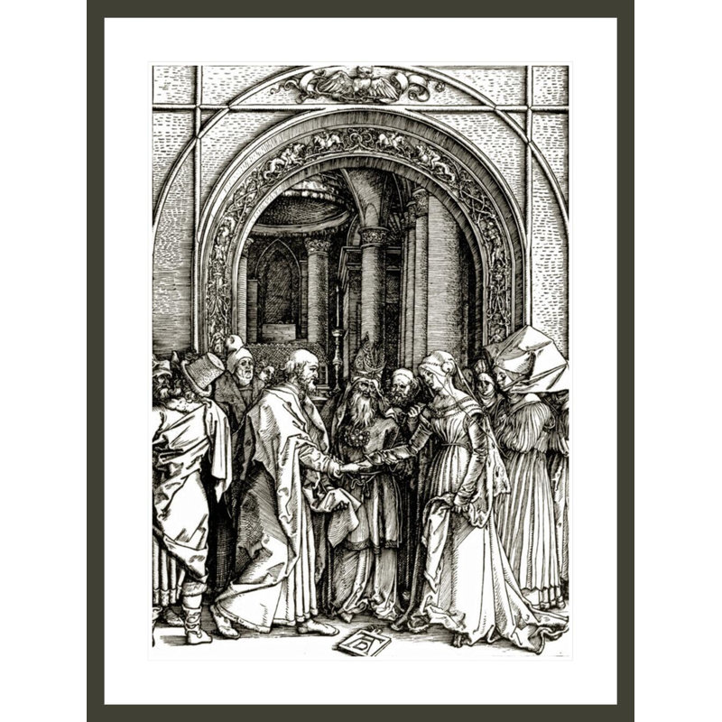 Le fiançailles de la Vierge par Albrecht Dürer, impression giclée sur cadre, H 41,5 po x l 31,47 po