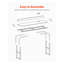 Table de lit ajustable avec prises de courant - Bureau mobile à roulettes pour ordinateur portable à usage domestique et hospitalier, noir