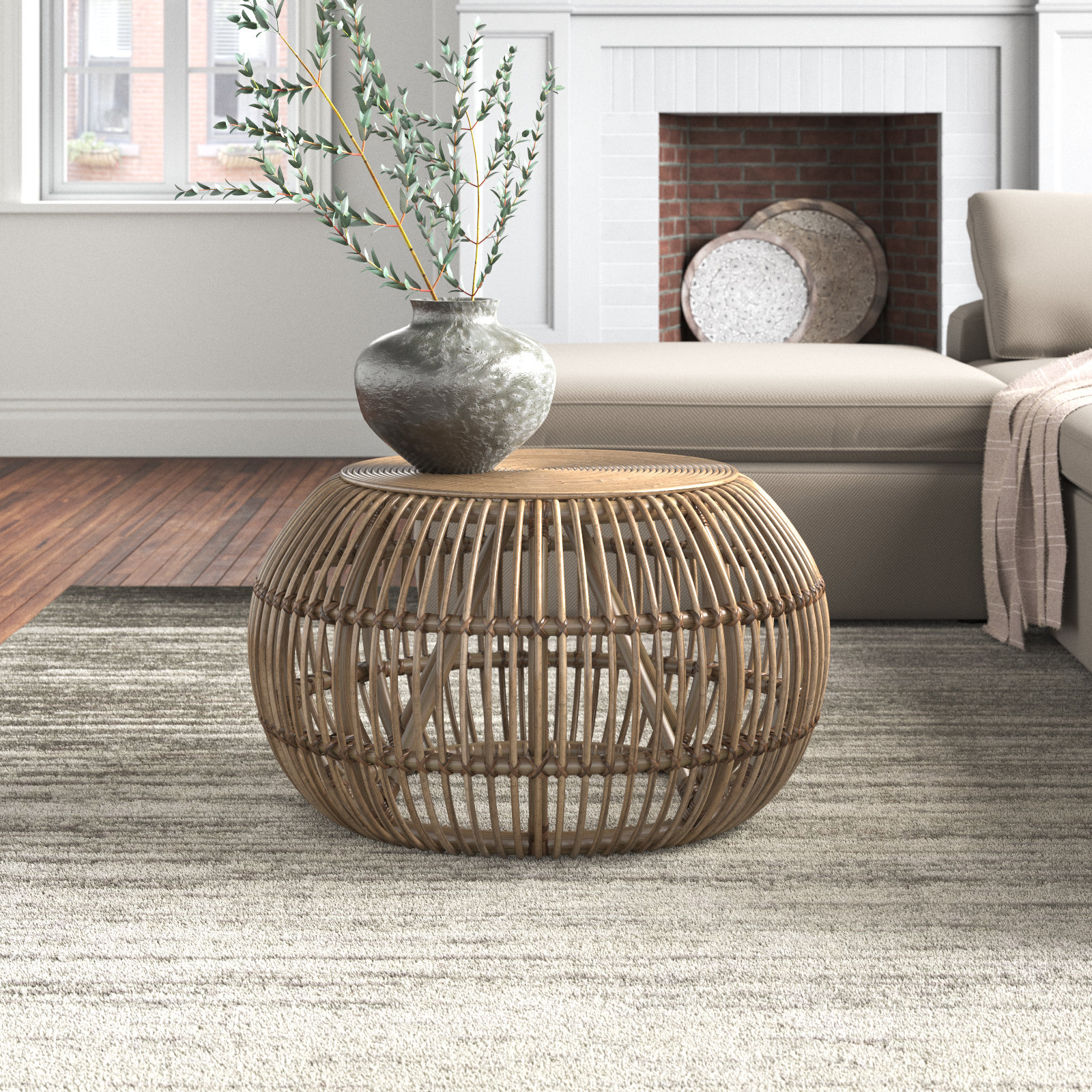 Felipe 32" Rattan Coffee Table