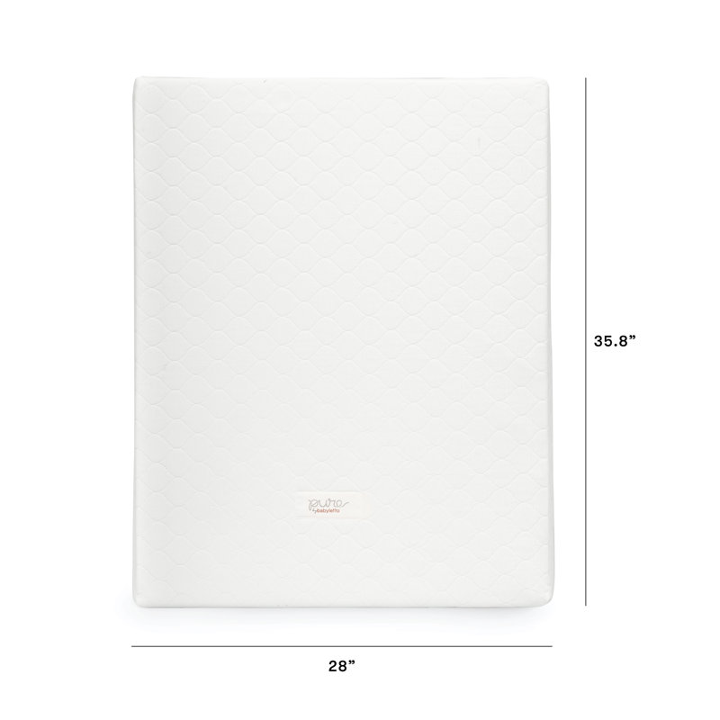Matelas de lit de bébé Pure Core avec housse imperméable matelassée hybride (léger)
