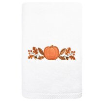 Bathroom Hand Towel Set Fall Home Decor, Small Pumpkin Fingertip Towels,  Housewarming Gift, Boho Decor, Farmhouse Bathroom 