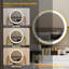 Dressing Table with LED Lighted Mirror, Makeup Vanity Desk with Stool and 2 Drawers, 55CM Desktop-2026099273