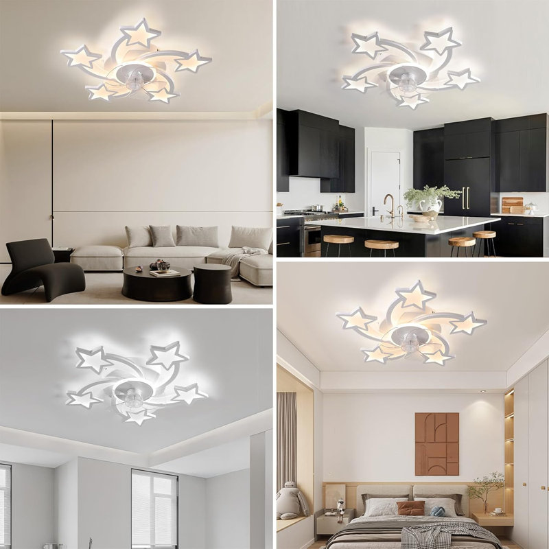 Modern Star Ceiling Light With Fan