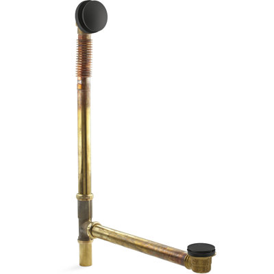 Clearflobrass Toe Tap 1.5" Leg Tub Drain with Overflow