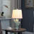 Ceramic Cactus Plant Metal Table Lamp