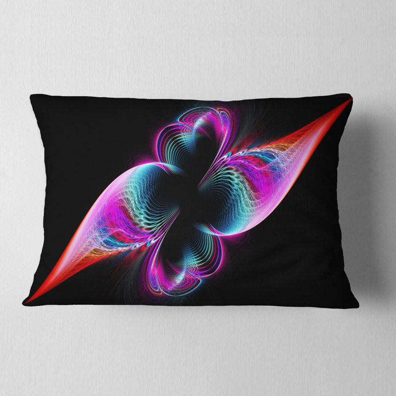Arc-en-ciel coloré avec motif floral abstrait fractal