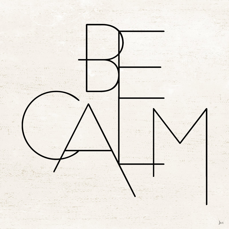 «Calm I» par Jess Aiken - reproduction d'art textuel, H 36 po x l 36 po