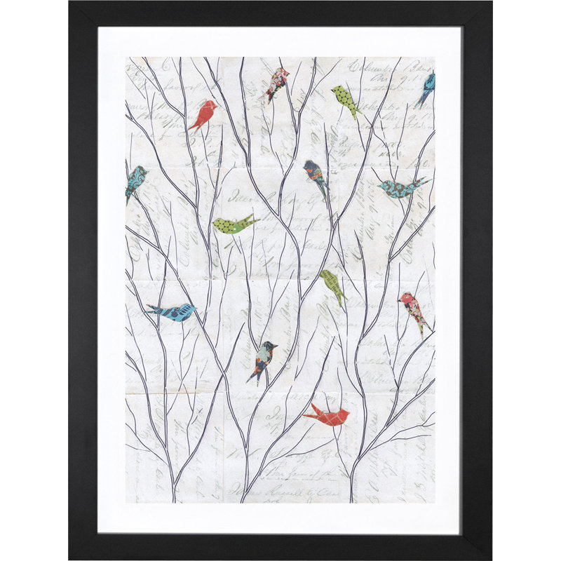 «Summer Birds Context I», impression, H 24 po x l 16 po x P 1 po, Cadre noir