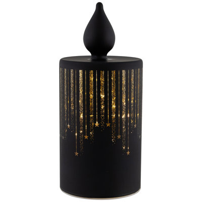 Bougie en verre avec lumières DEL