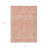 3' X 5' Salmon And Ivory Abstract Washable Indoor Outdoor Area Rug