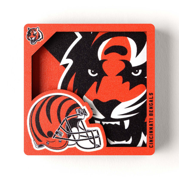 NFL Cincinnati Bengals Football Decorative Fridge Magnets 3 Pack