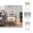 Accent End Table with Glass Top and Drawer with Aluminum Handle - Stylish Side Table with Drawer, 22"