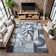 Premium Machine Washable Lubbers AMF1758 Abstract Rug