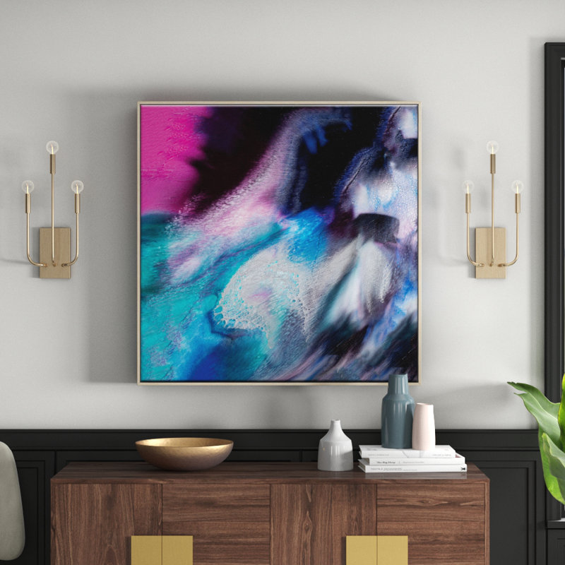 Olivia Collins - Painting on Canvas, Timber, 61cm H x 61cm W