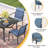 Abdelrahmane Rectangular Extendable 8 - Person 78.7" Long Outdoor Dining Set with Stackable Chairs-1788549083