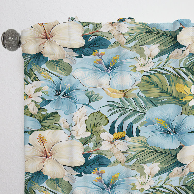 Celestial Tropics Tropical Motif I - Rideau floral - Rideau floral obscurcissant - 1 panneau, L 52 po x L 108 po