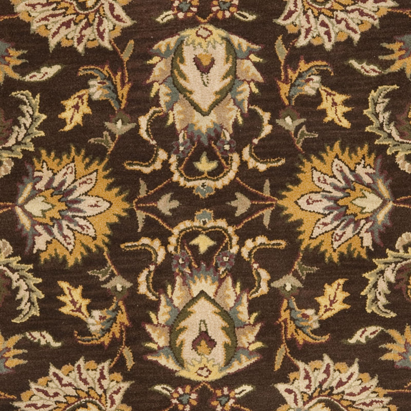 Cranmore Hand Tufted Wool/Cotton/Latex Oriental Rug in Brown/Ivory, Oval 7'6" X 9'6" 