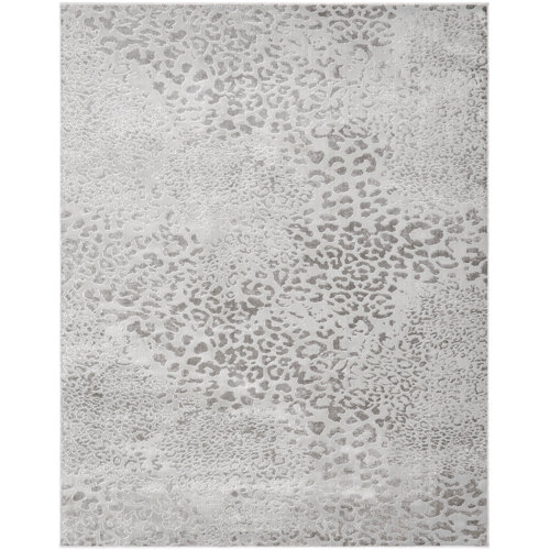 Animal Print Gray & Silver Area Rugs You'll Love | Wayfair