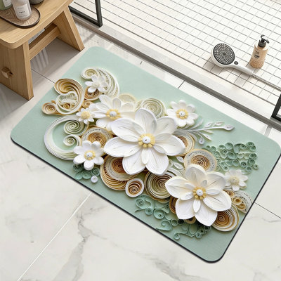 Non Slip Thin Bathroom Mats Machine Washable