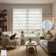 Store zébré Shadesu pour fenêtres, l 73 po x H 72 po, brun, abat-jour zébré à double couche sans contrôle, contrôle de la lumière pour le jour et la nuit, stores transparents pour fenêtres d'intérieur, chambre à coucher, cuisine-2127062130-2127062129