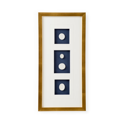 Intaglios on Navy III - Impression de boîte-cadre