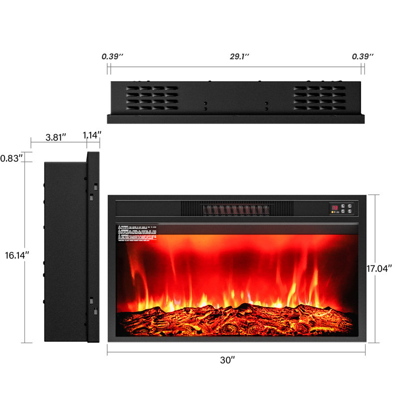 70'' White Fireplace Tv Stand For Tvs Up To 80 Inch, Entertainment Center With Led & Power Outlets , With 30" Fireplace Entertainment Center With Sliding Barn Doors