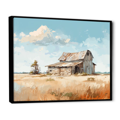 Charme de grange minimalisme sur toile