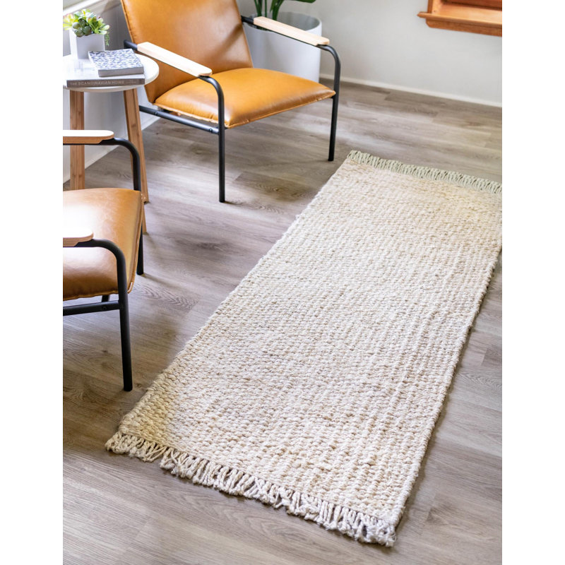 Gelman Hand-Knotted Area Rug, Runner 2'7" x 6'1", Ivory