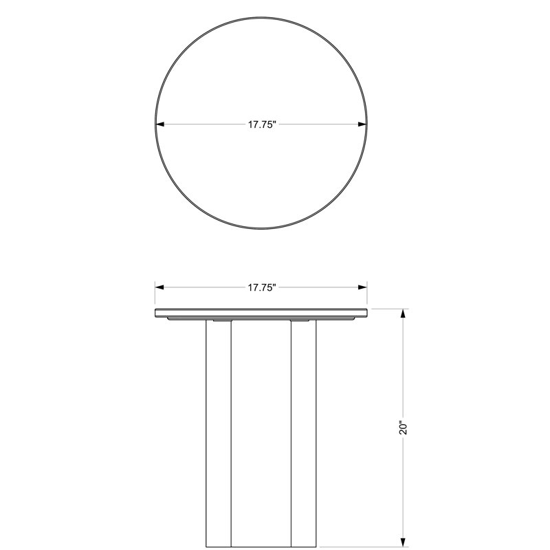 Marbelle - Martie Side Table - Toronto Sand Marble Finish