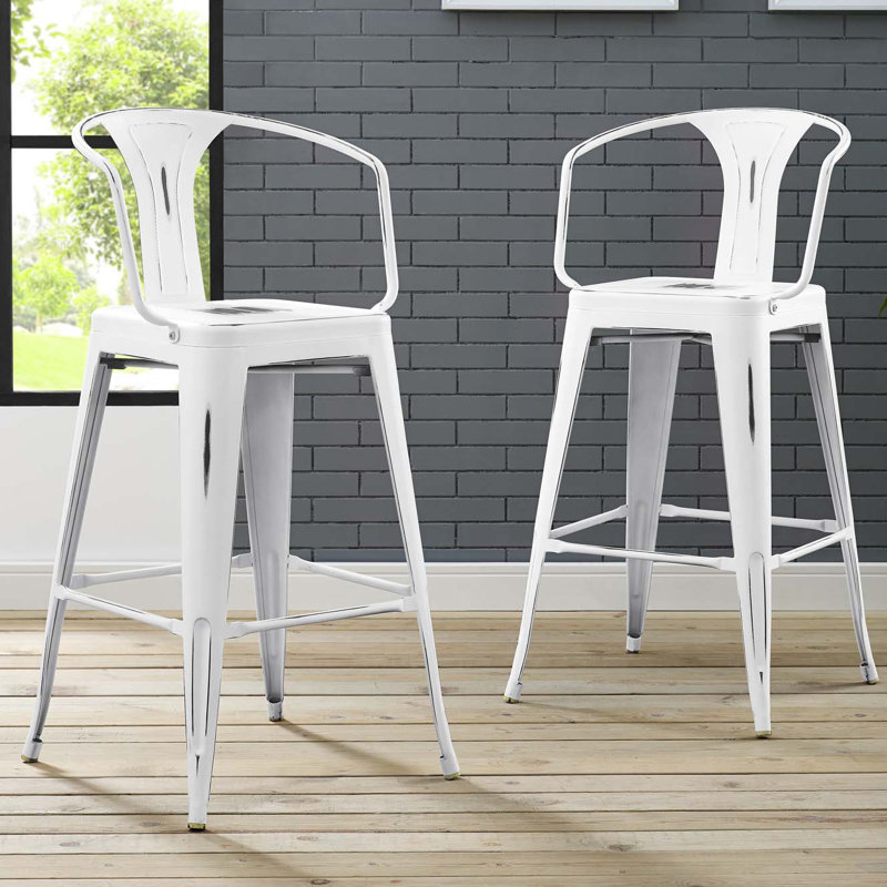 Modway Promenade Bar Stool, Black, 1, 29.5"