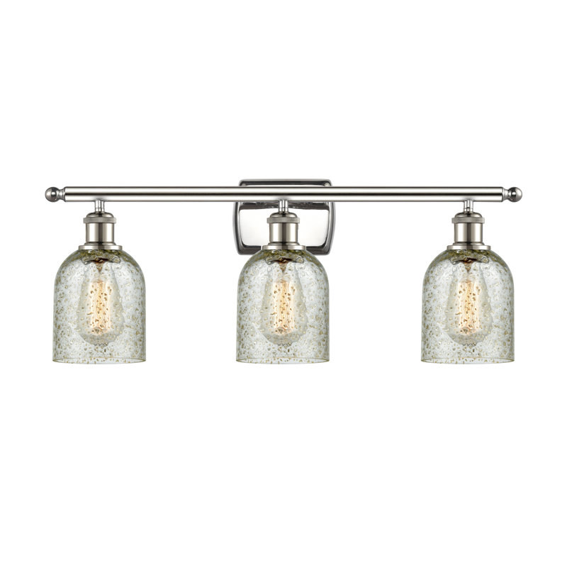 Éclairage de salle de bain à intensité variable 3 lumières Odele, Ampoule DEL 6 watts Vinage, Mica, Or satiné