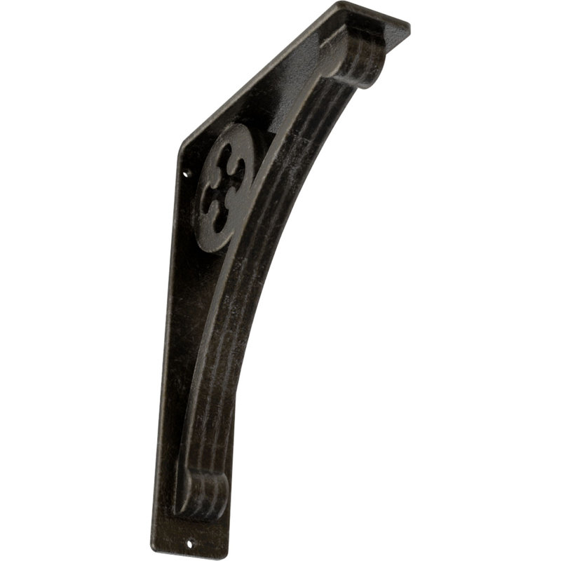 Support en fer forgé Crawley, Argenté antique chaleureux, H 10 po x l 2 po x P 7,5 po