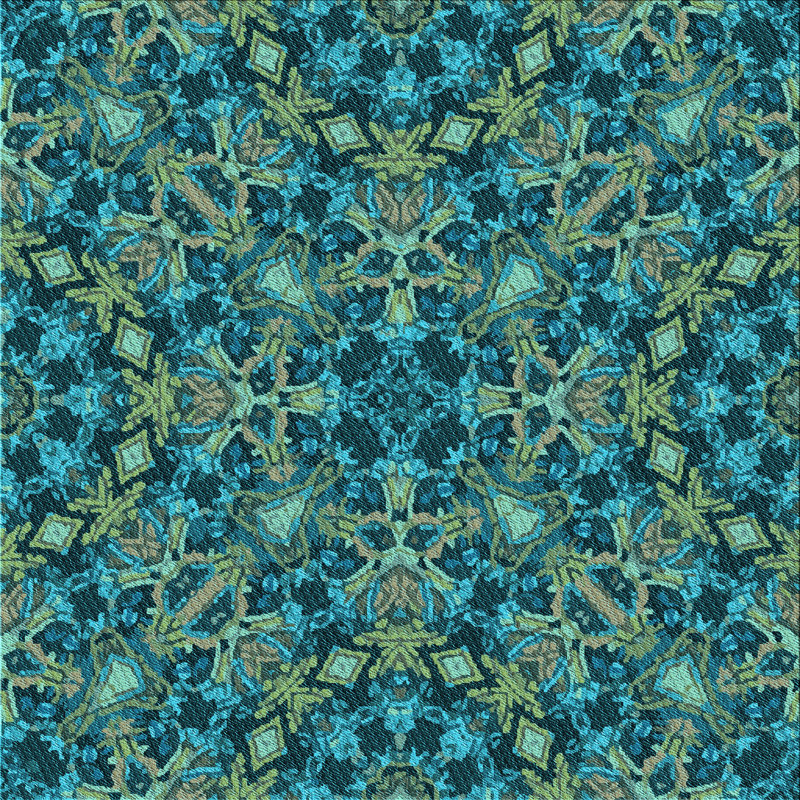 Performance Wool Damask Indoor Rug, Square 6'